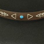 Frye  Faux Leather Felt Southwestern Fedora Black $145 Retail NWT Photo 6