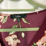 Lulus September Sunsets Burgundy Floral Print Wrap Maxi Dress Medium Event Red Size XL Photo 6