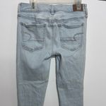 American Eagle  Women Super StretchX Blue Denim Ripped Jegging‎ jeans size 4 Photo 7