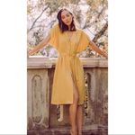 J.O.A. Chriselle Lim x Roman Gold Baggy‎ Midi Pocket Shirtdress Size XS Photo 3