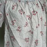 VERO MODA  Floral Stripe Off Shoulder Blouse Size Medium Photo 1