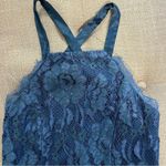 Lulus Lulu’s Wishful Wanderings Blue Lace Bodycon Midi Dress Photo 3