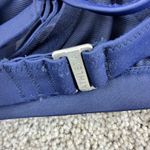 Athleta  Blue Pattern High Neck Longline Bra Top 36D/DD Activewear Sports‎ Bra Photo 5