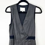 3.1 Phillip Lim Black Striped Silk Blend Sleeveless V-Neck Silk Lined Dress 8 Photo 8