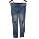 Nordstrom SP Black Label Ripped Knee Low Rise Skinny‎ Jeans Size 28 Blue Photo 1