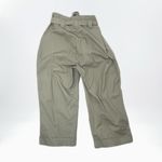 H&M belted high waist khaki wide leg pants Photo 2