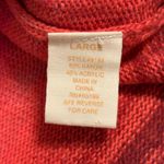 ✨ LoveRocks Boho Crochet Knit Tunic Top Red Ombre Puff Sleeve Size Large Photo 2