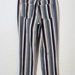 BDG Navy Striped High-Rise Mom Jeans Size 25 Tapered Striped Jeans Photo 4