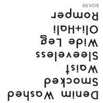 Denim Washed Smocked Waist Sleeveless Wide Leg Oli+Hali Romper NWOT Blue Size L Photo 3