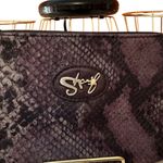 SHARIF Purple Snakeskin Print Wristlet, made with genuine leather Purple Photo 1