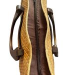 Beach Bag Woven in Straw wooden handles Photo 2