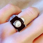 Silver black enamel Camera with crystal flash 📸 Photo 2