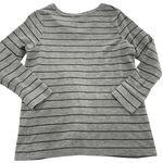 J.Jill Top Womens Small Grey Striped Textured Patch Pocket Knit Tunic Cotton Photo 4