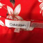 Calvin Klein Orange Floral Ruffle A-Line Skirt NEW Size 8 Photo 7