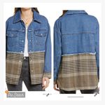 Treasure & Bond  Mixed Media Plaid and  Denim Jacket Photo 1