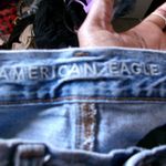 American Eagle  Outfitters mom jean ripped distressed denim in light wash blue size 2. Photo 8