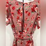 AX Paris  Pink Floral Mini Dress With Belt - Size S Photo 2