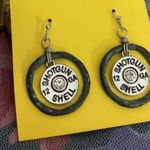 Handmade NWT Artisan Shot Gun Shells Wire Pierced Earrings Photo 3