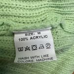 Womens Chevron Colorblock Knit Sweater Size M Green Pullover Long Sleeve Size M Photo 3