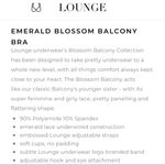 Lounge Underwear  Emerald Blossom Balcony Bra 34E Photo 11