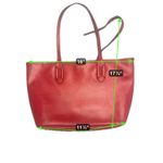 Ralph Lauren RLL Red Leather Tote Bag Shoulder Bag Purse Photo 1