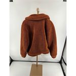 Elodie Anthropologie Faux Sherpa Teddy Coat Oversized Rust Size Medium Pockets Photo 4