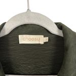 Choosy Women’s Sz S Green L Belted Button Cargo Jumpsuit Long Sleeve Pockets Photo 5