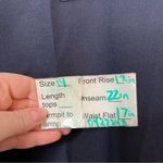 AnotherEight london navy blue high waisted wide leg dress pants capris size 14 Photo 11