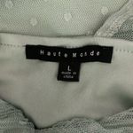 Haute Monde Mint Green Ruched Mesh Sleeve Mini Dress L Y2K Romantic Photo 3