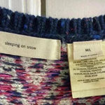 Anthropologie  sleeping on snow midland‎ Fair isle poncho sweater wool blend M/L Photo 6