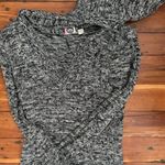 Roxy  Knit Gray Sweater with Hood & Pocket Photo 1