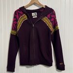 The North Face Women's S Wool Blend Fair Isle Full Zip Knit Sweater Hoodie Plum Photo 0