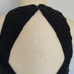 Marie St. Claire Black Beaded Open Back Short Dress Size 4 Photo 9