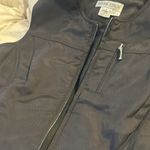 MARK EISEN Nylon Padded Zip Up Black Cropped Vest Size 4 Photo 5