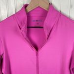 IBKUL Women's Long Sleeve Quarter Zip Mesh Cooling Pullover Top Pink Size Medium Photo 2