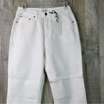 EVIDNT Los Angeles Size 26 Essen Relaxed White Raw Hem Straight Leg Denim Jeans Photo 2