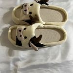 Cute Cow Slippers Black Size 7 Photo 1