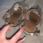 Tory Burch  Charlene Lizard Print Snakeskin Sandal Heel 6 fall open toe formal Photo 3