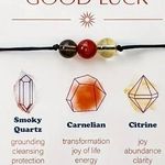 “Good Luck” Beaded Adjustable Bracelet Photo 1