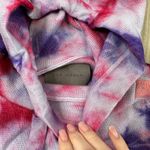 Zoe Jordan Cashmere Wool Blend Cropped Tie Dyed Hoodie XS Purple Pink Photo 5