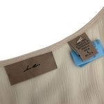 Sheer Beige silk Long Sleeve Embroidered Blouse Tie Waist flowy boho feminine m White Size M Photo 3