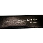 Lancel Cowhide Leather Belt Chunky Gold Buckle Women's 80 Large Black Luxury Photo 4