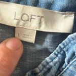 Loft Chambray Ruffle Flounce Dress Photo 1