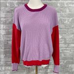 Pink Martini  Red and Purple Colorblock Mia Sweater Photo 1