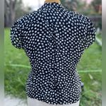 Jones New York Black and White Button Down Short sleeve shirt Sz 16 Photo 1
