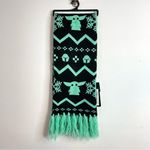Hot Topic Star Wars The Child Mandalorian Yoda Fair Isle Knit Scarf Black new Photo 0
