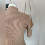 Elie Tahari  Button Camel Turtleneck Sweater, Size Small Photo 3