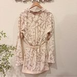 Mon Renn High Tide Mini Dress High Tide Print Stone Vacation Party Small NWT Tan Photo 4