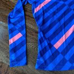 Nike Pro Combat Dri-Fit Top Women Small Blue Striped Stretch Lined Raglan Sleeve Photo 4