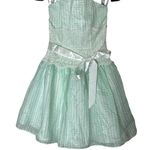 Gunne Sax Jessica McClintock Vintage Lace Plaid Dress Size 3/4 Photo 0